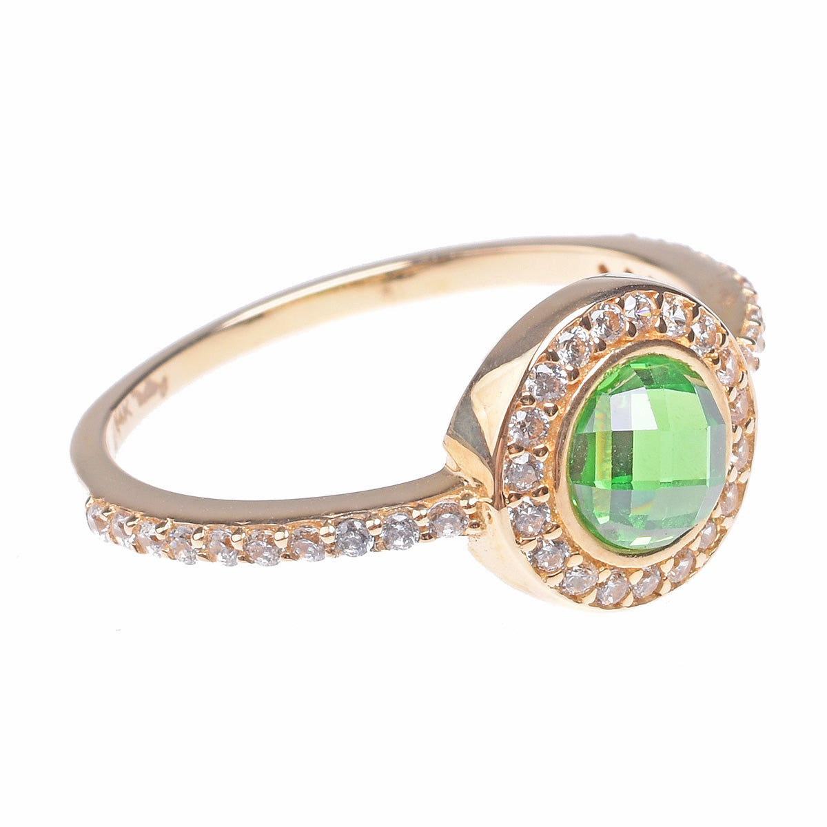 Anillo Talismán Italiano oro 14K con zirconias