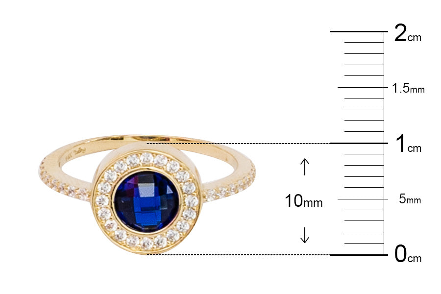 Anillo Talismán Italiano oro 14K con zirconias