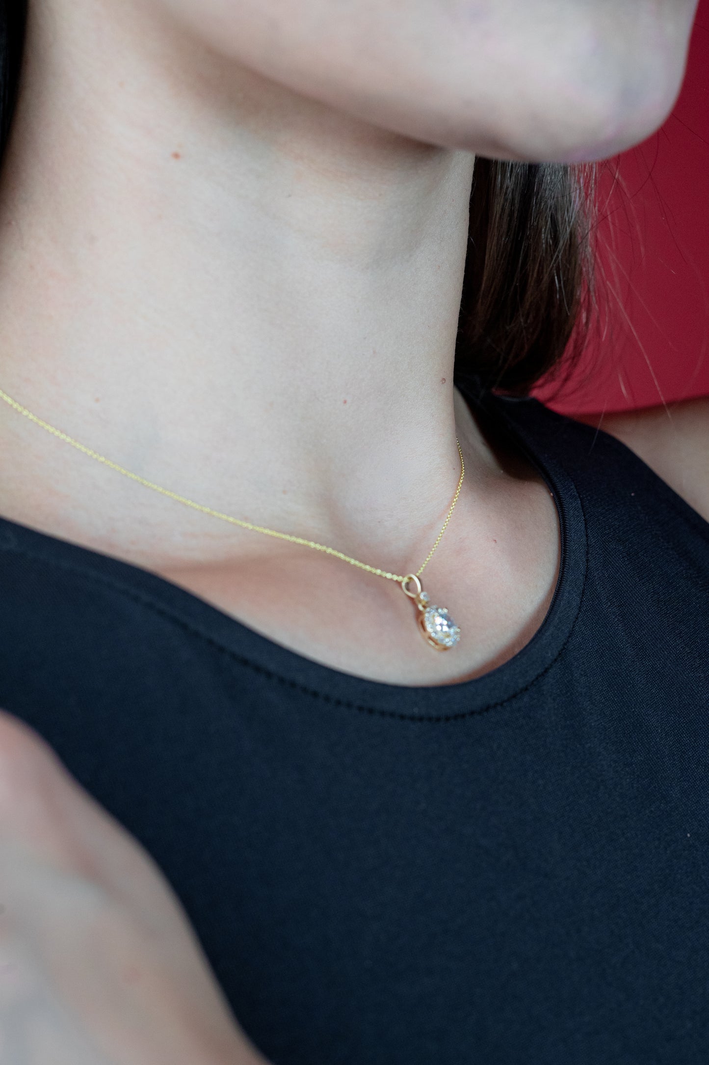 Juego Brillos oro 14K con zirconias