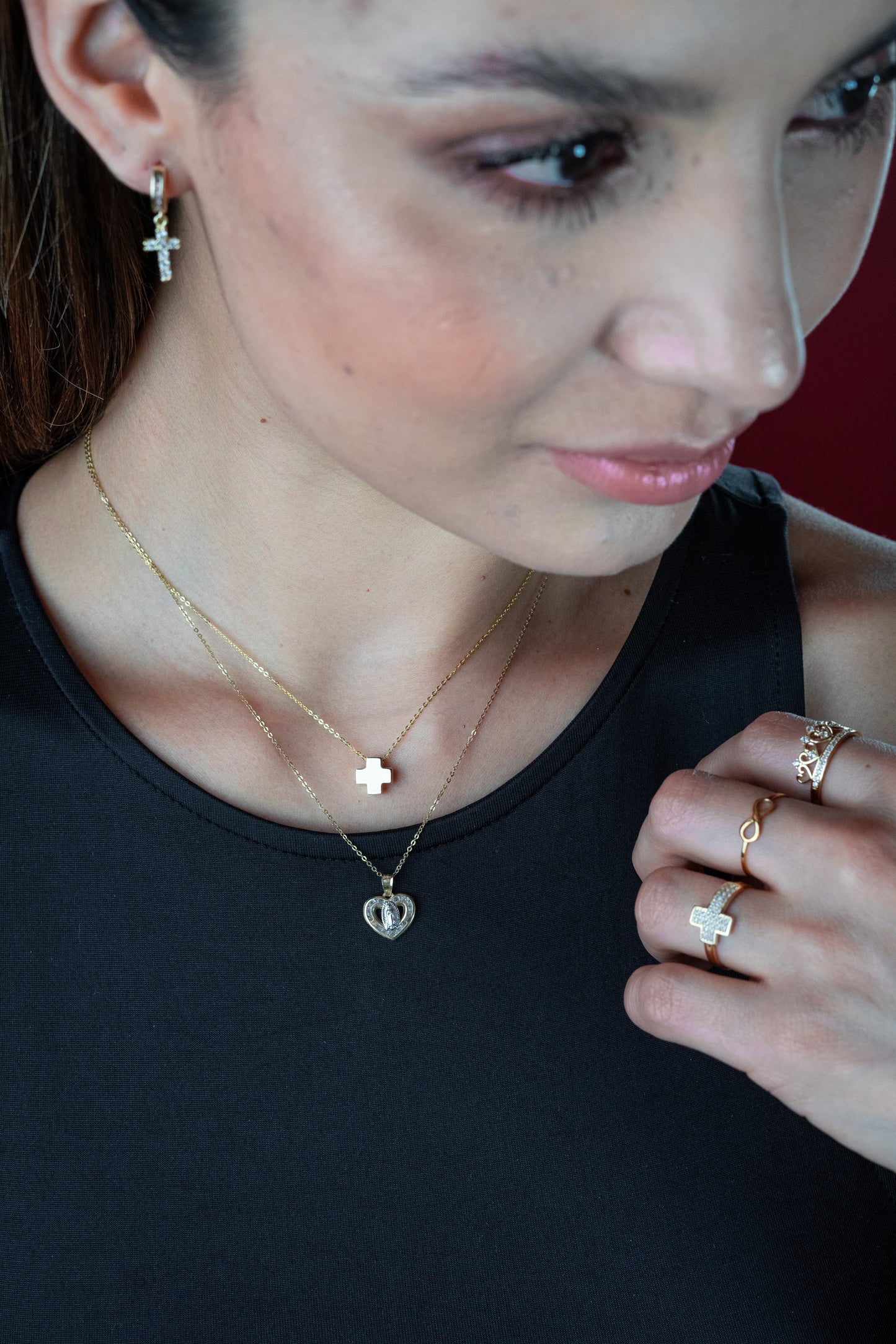 Dije Cruz Suiza oro 14K