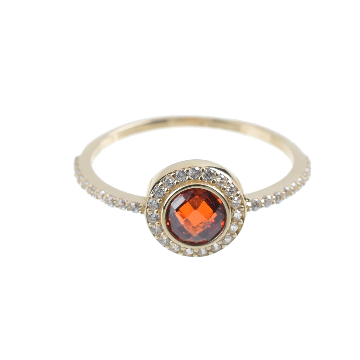Anillo Talismán Italiano oro 14K con zirconias