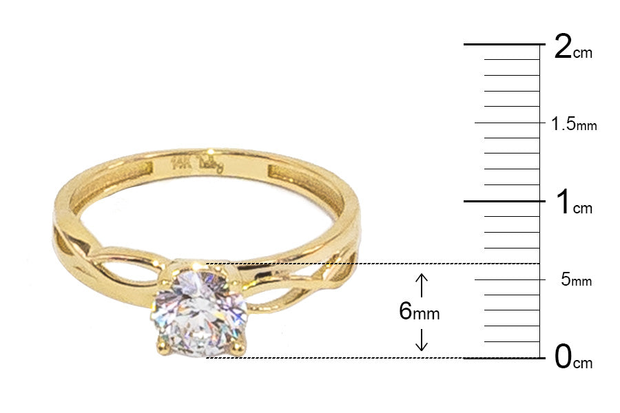Solitario con infinitos oro 14K