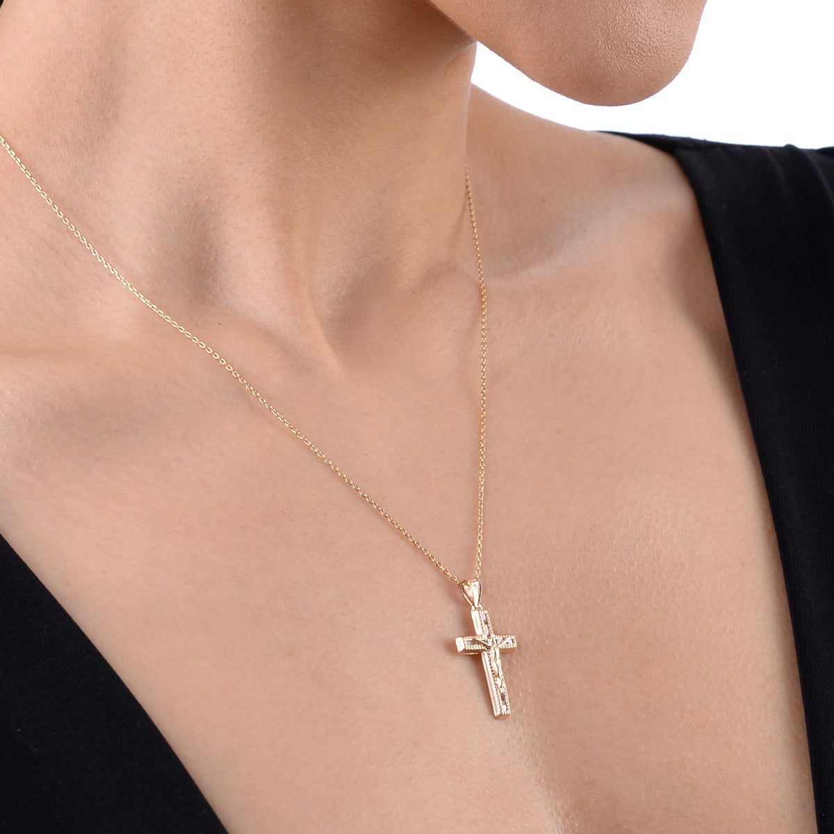 Dije Cruz con cristo mini
