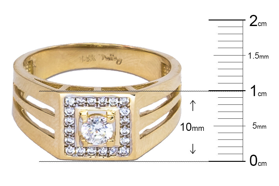 Anillo caballero cuadrado