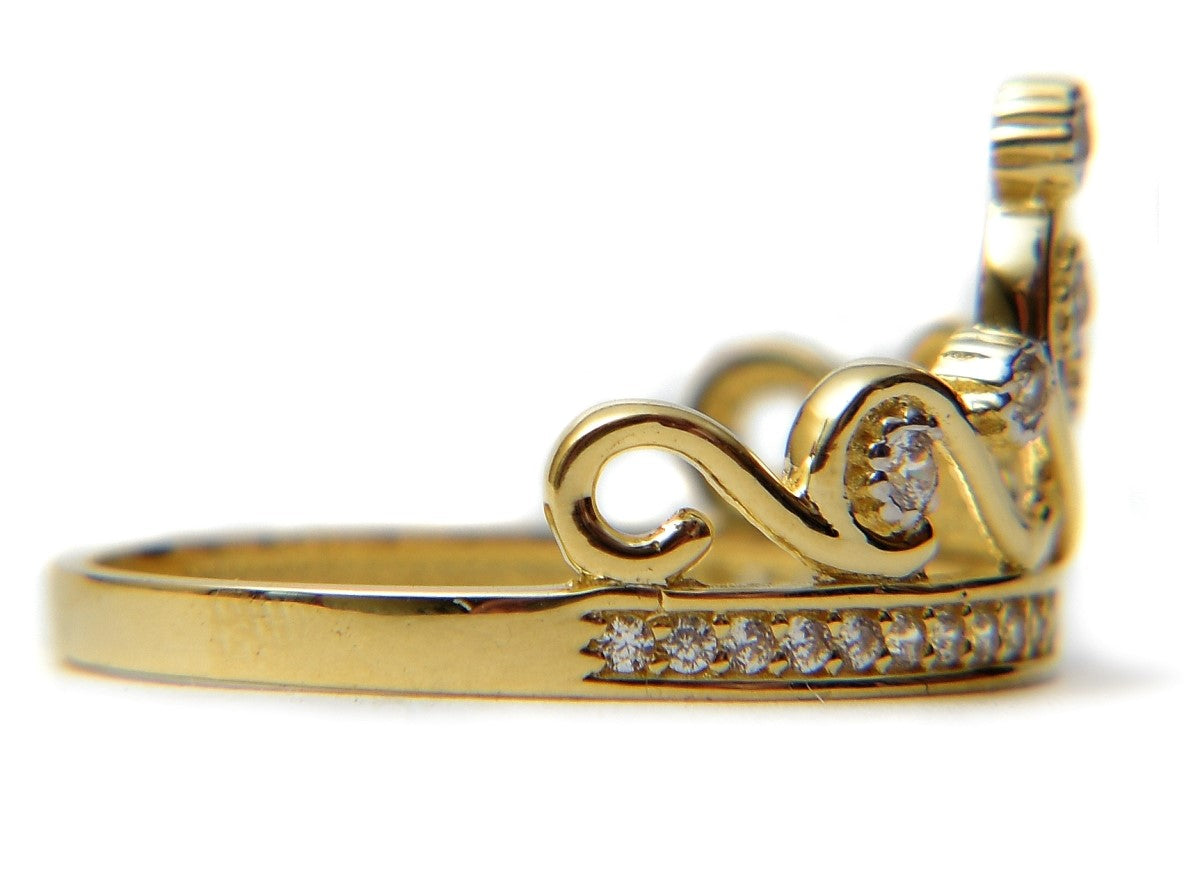 Anillo Corona Reina oro 14K