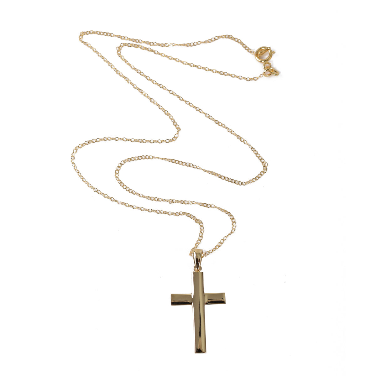 Dije Cruz Mini Espejo oro 14K
