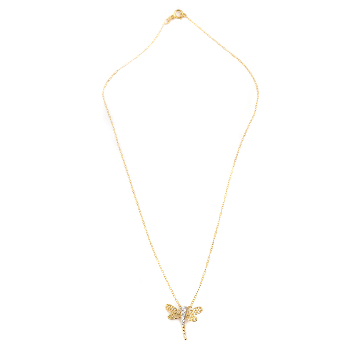 Gargantilla Libélula de Aire oro 14K