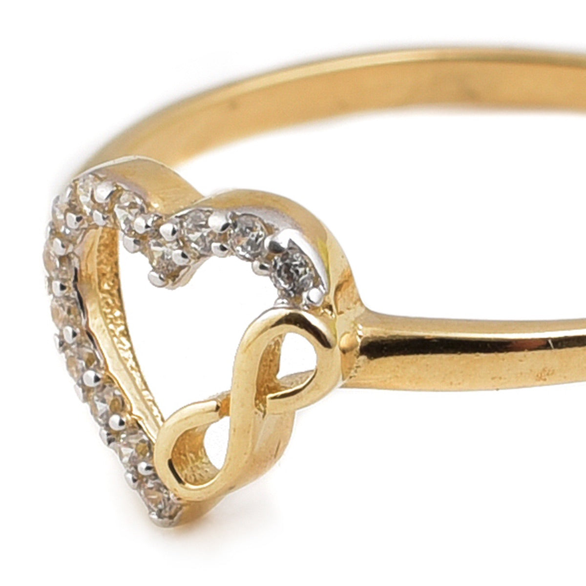Anillo corazón infinito oro 14K
