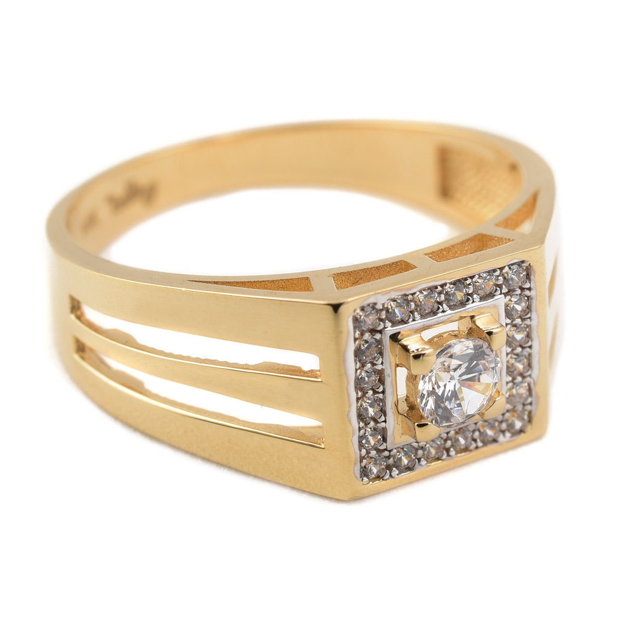 Anillo caballero cuadrado