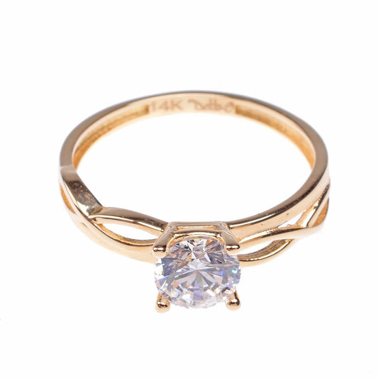 Solitario con infinitos oro 14K