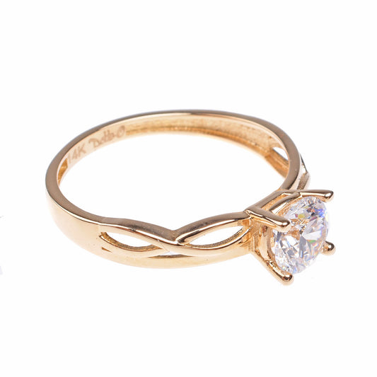 Solitario con infinitos oro 14K