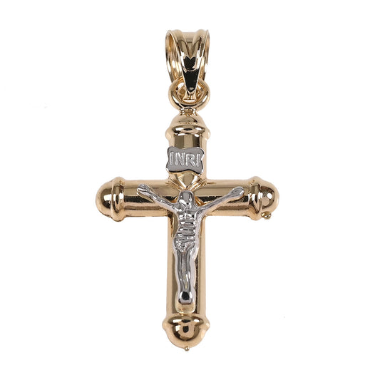 Dije de Cruz Tubular con Cristo