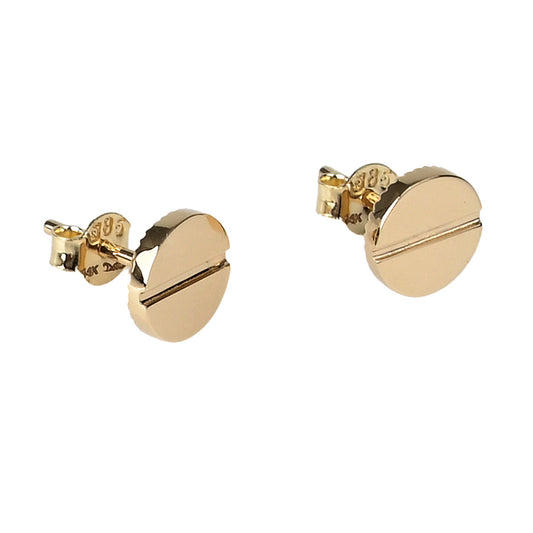 Aretes corte clásico oro 14K
