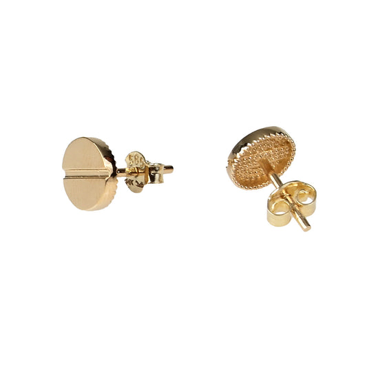 Aretes corte clásico oro 14K