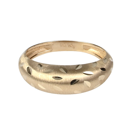 Anillo Hojas Diamantadas oro14K