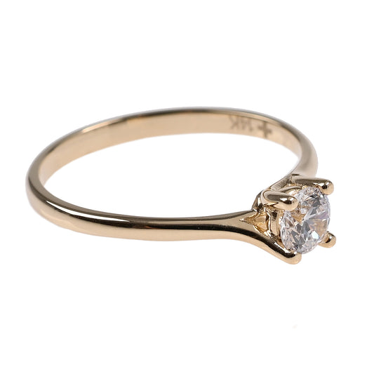 Anillo Solitario Moderno Oro italiano 14K