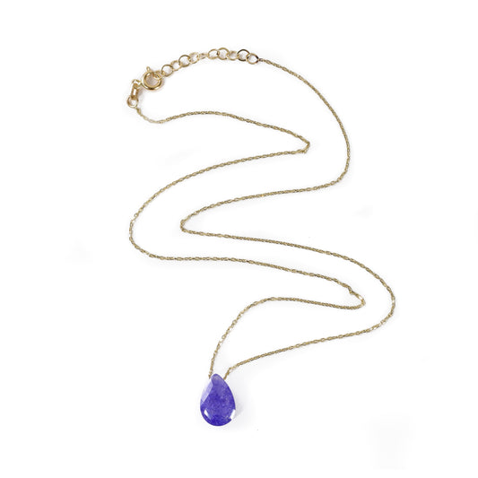 Gargantilla Cuarzo con cadena oro italiano 14K