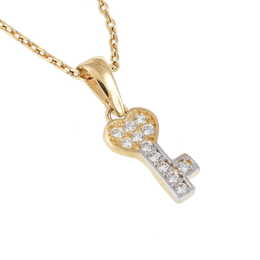 Gargantilla llave del Amor oro 14K