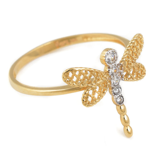 Anillo Libélula de Aire oro 14K