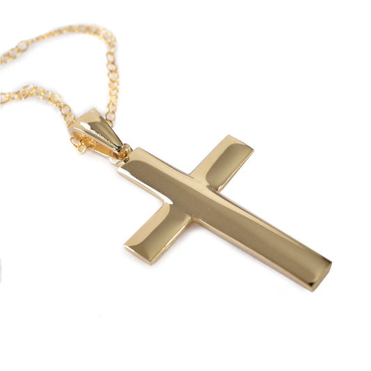 Dije Cruz Mini Espejo oro 14K