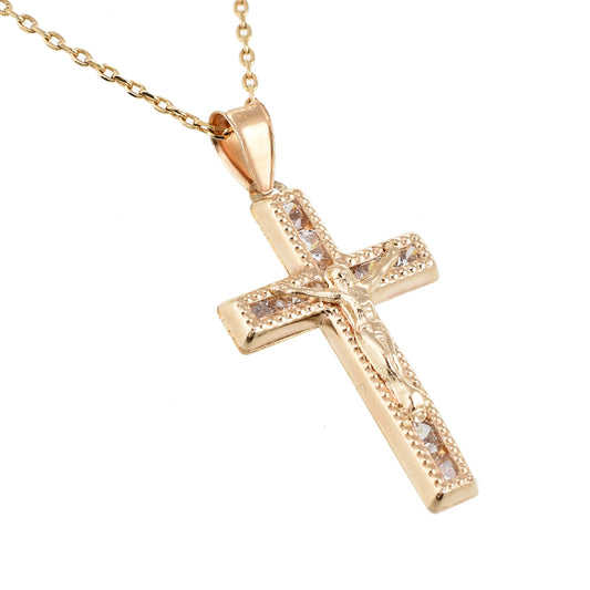 Dije Cruz con cristo mini