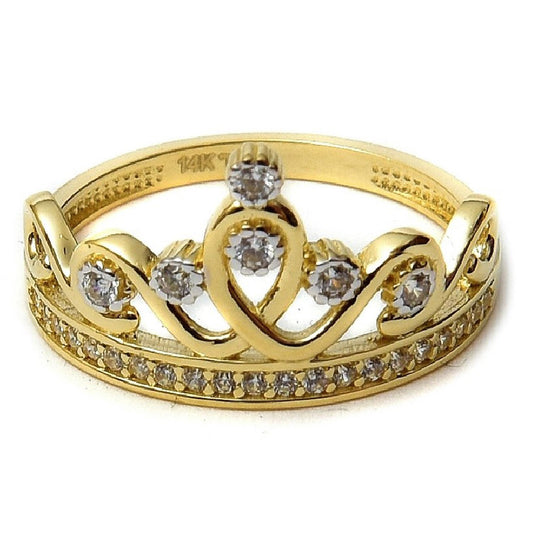Anillo Corona Reina oro 14K