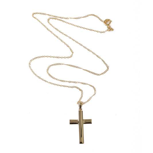 Dije Cruz Mini Espejo oro 14K