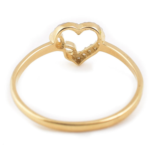 Anillo corazón infinito oro 14K