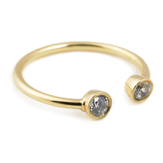 Anillo Tú y Yo oro 14K